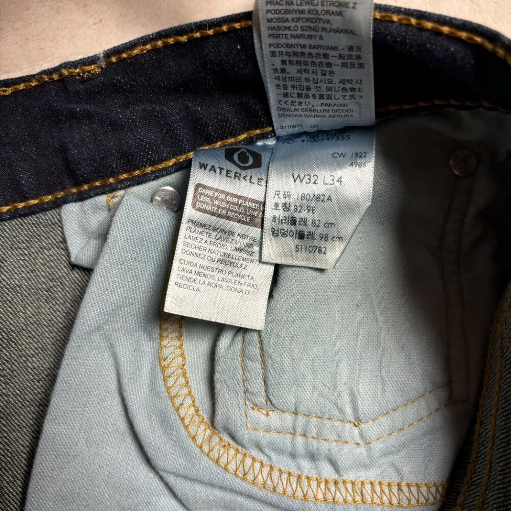 Levi Mens 511 Slim Fit Demin Jeans Size 32‎ x 34 Dark Wash - Picture 9 of 15